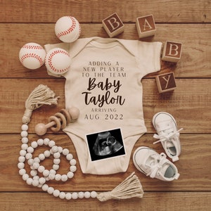 Digital Baseball Pregnancy Announcement / Baseball Baby Announcement / Sport Pregnancy / Softball Baby / Social media Facebook Instagram