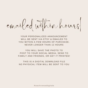 Digital Adoption Announcement / Adopting Announcement / Adopt Baby / Digital Announcement For Adoption / Social media Facebook Instagram image 5