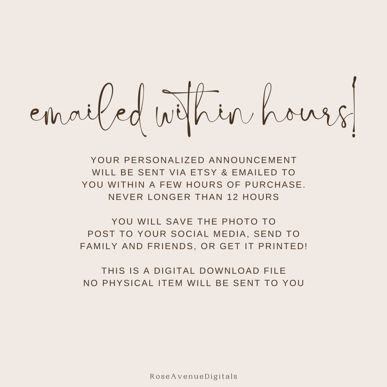 Digital Adoption Announcement / Adopting Announcement / Adopt Baby / Digital Announcement For Adoption / Social media Facebook Instagram image 5