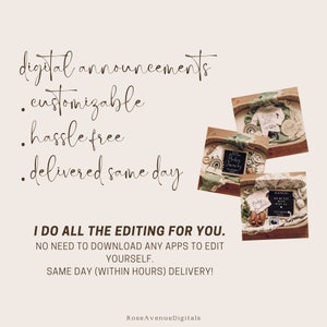 Digital Adoption Announcement / Adopting Announcement / Adopt Baby / Digital Announcement For Adoption / Social media Facebook Instagram image 2