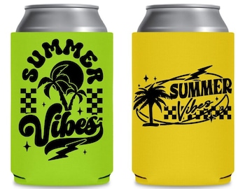 DOUBLE SUMMER VIBES Brew Buoys/Double Summer Vibes Floating Can Coolers/Matching Floating Can Coolers/Floating Can Coolers/ 2 Pack