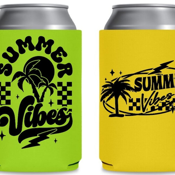DOUBLE SUMMER VIBES Brew Buoys/Double Summer Vibes Floating Can Coolers/Matching Floating Can Coolers/Floating Can Coolers/ 2 Pack