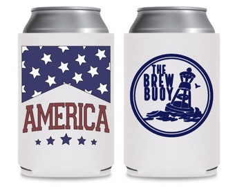 RED, WHITE, and BLUE Floating Can Cooler/Floating Cooler/ Floating Drink Holder/ Can Cooler/ Can Holder/ Drink Cooler/ 4th of July/ America