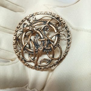Vintage Norse Scandinavian Viking Serpent Brooch