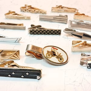 15 Vintage Tie Bar Clips