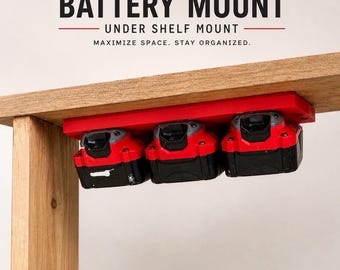 Craftsman V20 Battery Holder | 3-Battery Wall Mount | Battery Organizer | Garage Storage