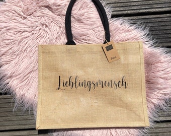 Jute Tasche Lieblingsmensch | Herzensmensch