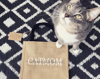 Personalized Jute Bag - CATMOM I DOGMOM