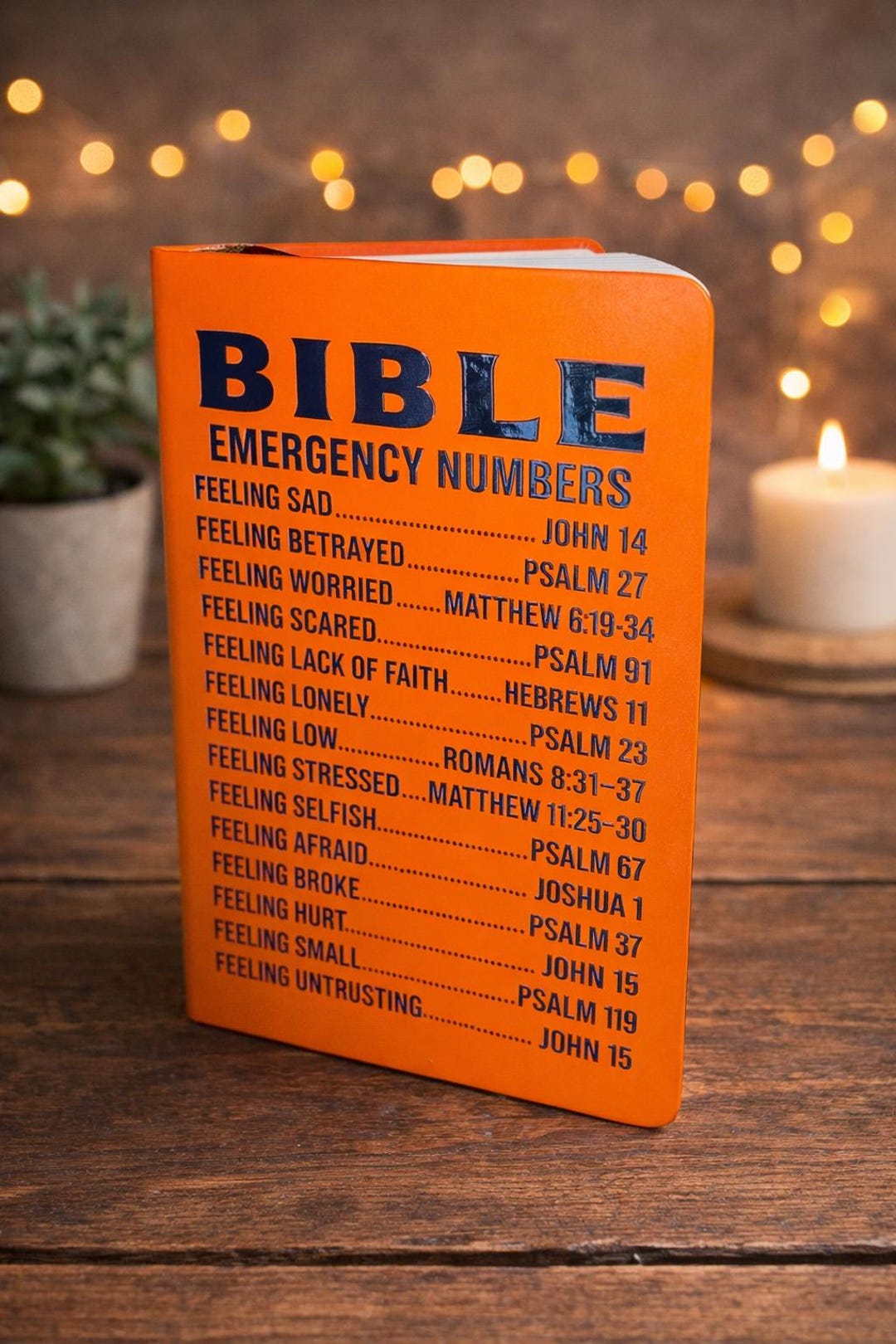 Emergency Scripture Numbers Bible Emergency Numbers Sticker: Faith-based Scripture Reference Chart ...