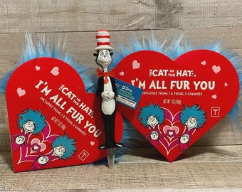 Dr. Seuss Cat In The Hat Pen with Thing 1 & 2 Gummy Candies (2 Boxes)