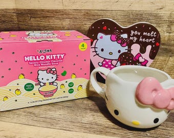 Hello Kitty Chicken Soup Mixes, 18 oz. Bowl & Heart Tin Chocolates Gift Set -Best Buy 09/26