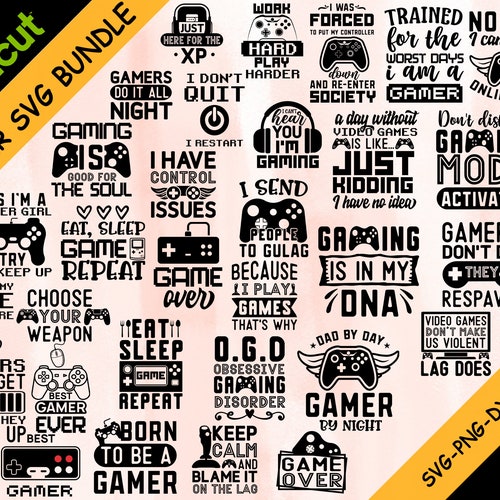 Gamer SVG Bundle Video Game SVG Bundle Gaming SVG Funny - Etsy