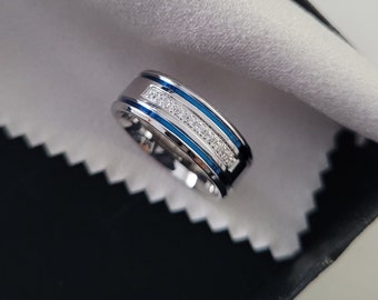 Anillo de compromiso para hombre, anillo de promesa para hombre, banda de boda para hombre, anillo de boda para hombre, anillo de compromiso para hombre barato