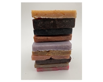 Assorted Cold Process Soap Ends, Natural Essential Oil Sampler