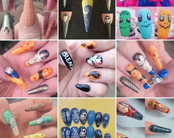 Custom nerdy Press on Nail