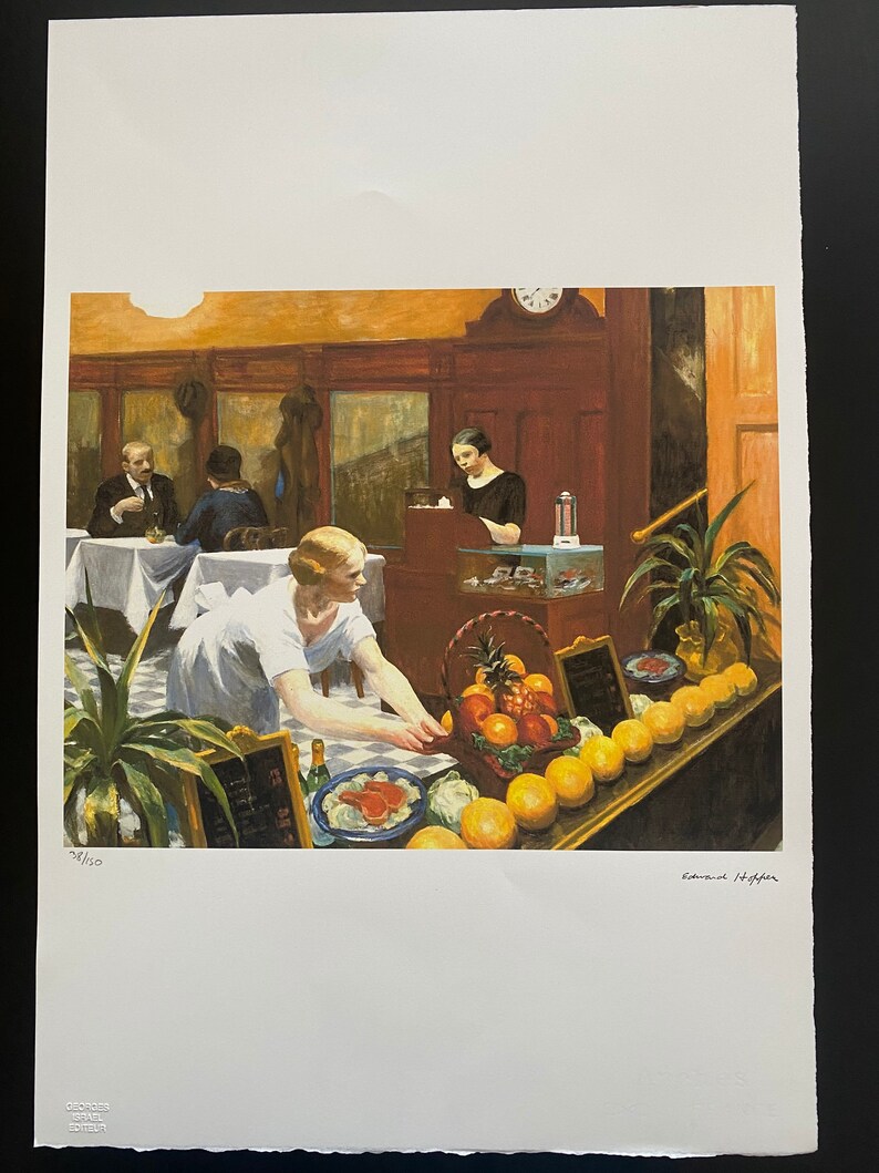 Edward Hopper shops lithography - Certificate, Signed, Top! Wall Art