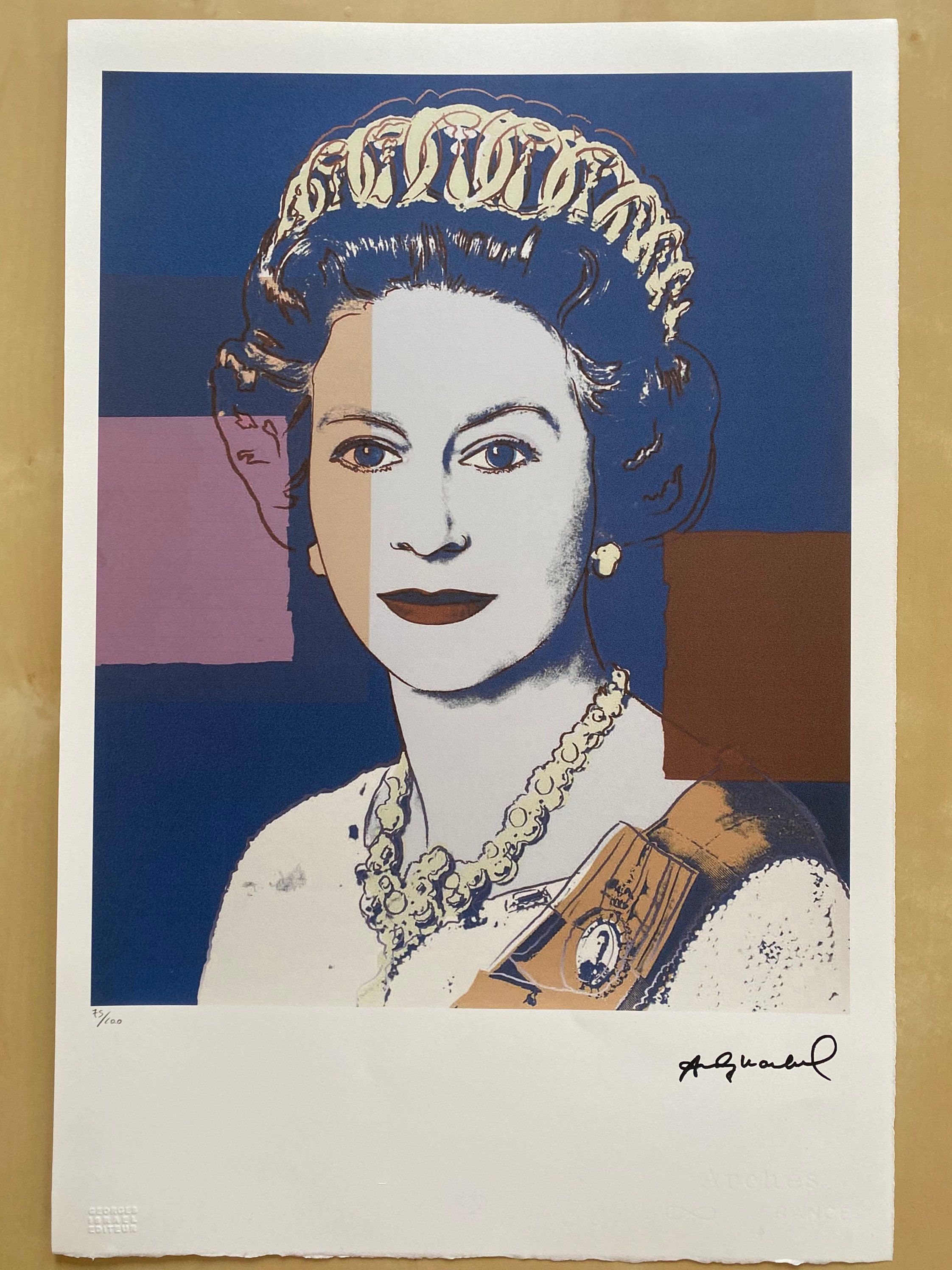 Andy Warhol "Queen Elizabeth II" lithography Leo Castelli edition