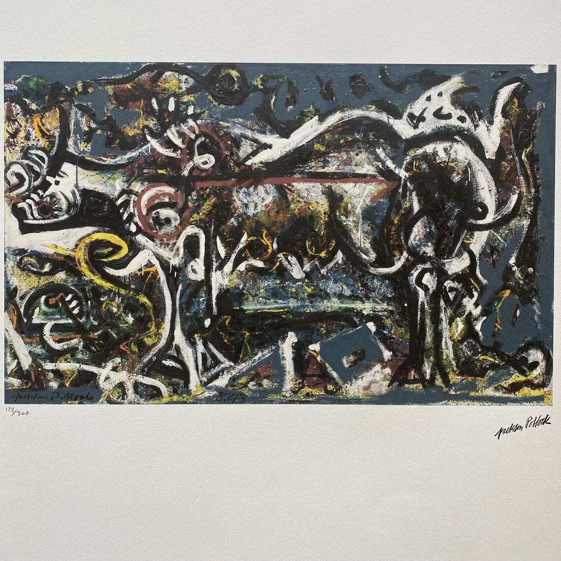 Jackson Pollock the She Wolf Lithograph Etsy