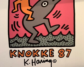 Keith Haring lithography, Certificate, Signed, Top! Wall Art