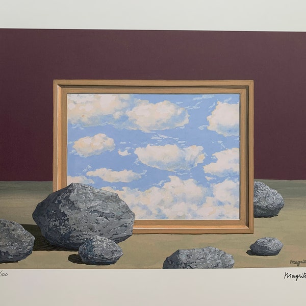 René Magritte Lithographie "La grande marée" - Certificat, Signée, Top! Art mural, art surréaliste, beaux-arts