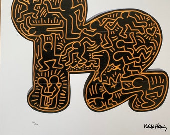 Keith Haring lithography, Certificate, Signed, Top! Wall Art