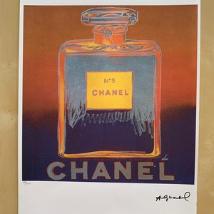 Andy Warhol Vintage 1997 Fine Art Silkscreen Print Large Pop Art Poster   Chanel No. 5  1985
