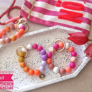 Schlüsselanhänger Armband, personalisierter Schlüsselanhänger Buchstabe, Sternzeichen Geschenk
