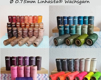 Ø 0.75mm Linhasita® Waxed Yarns: 5m/ 10m/ 20m ~ Macrame Cords, Jewellery Making, Craft Yarns, Polyester Waxed Yarns, Leather Sewing Yarns