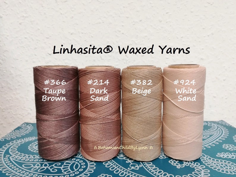 Ø 0.75mm Linhasita® Waxed Yarns: 5m/ 10m/ 20m Macrame Cords, Jewellery Making, Craft Yarns, Polyester Waxed Yarns, Leather Sewing Yarns afbeelding 7