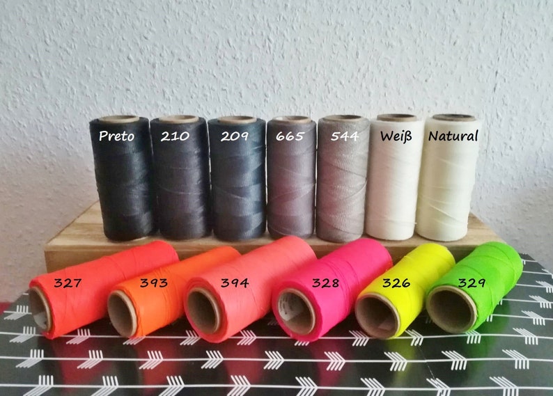 Ø 0.75mm Linhasita® Waxed Yarns: 5m/ 10m/ 20m Macrame Cords, Jewellery Making, Craft Yarns, Polyester Waxed Yarns, Leather Sewing Yarns afbeelding 5