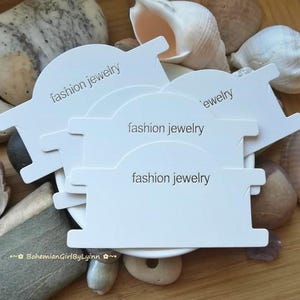 10x Schmuckkarten für Armbänder/ Fußketten/ Halsketten ~ Kartenspulen für Garne & Bänder, Schmuck-Präsentation, Wickelkarten für Garne