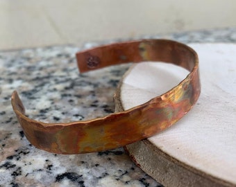 personalisierte dünne Kupfer Manschette/Freund Manschette/Jubiläumsgeschenk/Kupfer gehämmert Manschette Armband/handgestempelter Schmuck