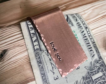 Custom Money Clip\Copper Anniversary Money Clip\Engraved Money Clip Wallet\8th Anniversary Gift\Personalized Money Clip\Custom Father's Day