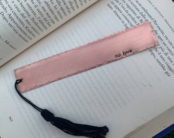 Hammered Bookmark-Personalized Copper Bookmark-Custom Stamped Metal Bookmark-personalized gift for book lover-copper metal stamped book mark