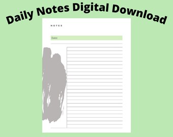 Daily Notes Digital Download