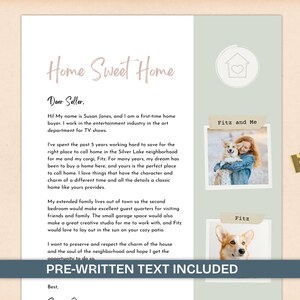 Comprador de vivienda por primera vez, Propuesta de oferta de vivienda, Carta imprimible para el estimado vendedor, Plantilla de propuesta inmobiliaria, Carta de oferta de vivienda para el vendedor individual