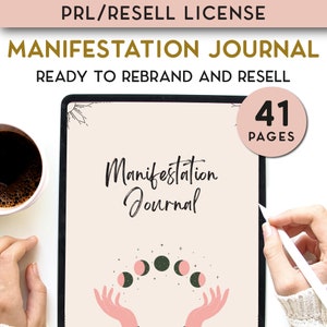 PLR digital planner, Manifestation Journal, Editable Template, PLR manifestation book, Resell planner, done for you PLR, Commercial Use