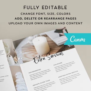 Welcome Book Template Cabin, Vacation Rental Guest Book, Welcome Book Template for the lake, Short Term Rental Guide book mountain, Guide image 4