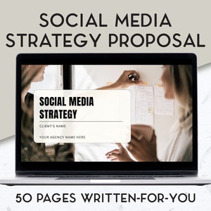 Social Media Strategy Proposal, Instagram Client Proposal, Social Media Manager Templates, Strategy plan, Virtual Assistant templates, Canva