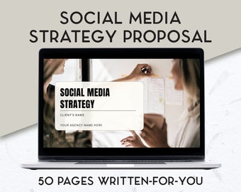 Propuesta de estrategia de redes sociales, Propuesta de cliente de Instagram, Plantillas de administrador de redes sociales, Plan de estrategia, Plantillas de asistente virtual, Canva