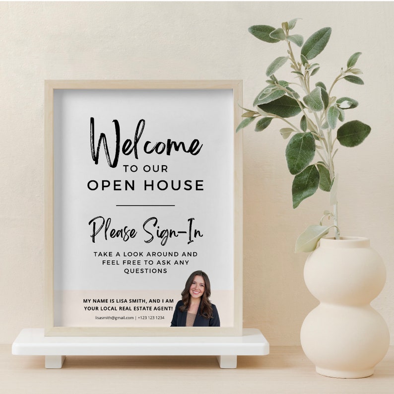 Open House Sign, Open House Sheet Printable, Real Estate