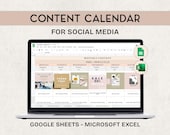 Content Planner Google Sheets, Social Media Content Calendar Excel, Social Media marketing plan, Monthly Instagram calendar template, weekly
