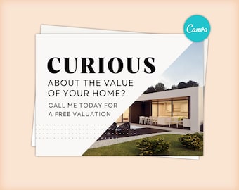 Vous songez à vendre votre maison, carte postale bonjour voisin, carte postale pour immobilier agriculture, carte de présentation, modèles d'agent immobilier