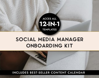Social Media Manager Starter Kit , Social Media Manager Bundle, Content Planner, Onboarding client, Welcome Package, Client Questionnaire