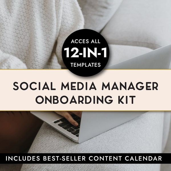 Social Media Manager Starter Kit , Social Media Manager Bundle, Content Planner, Onboarding client, Welcome Package, Client Questionnaire