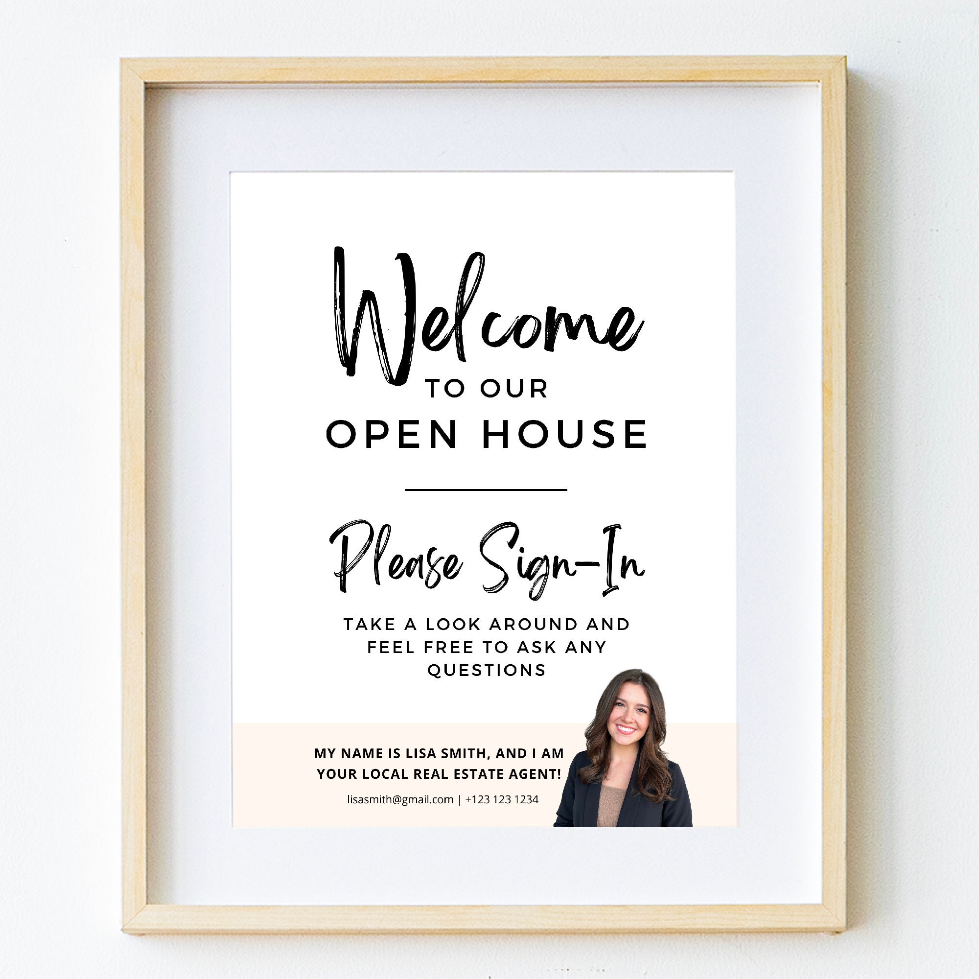 Open House Sign, Open House Sheet Printable, Real Estate