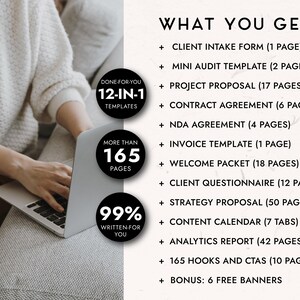 Social Media Manager Starter Kit , Social Media Manager Bundle, Content Planner, Onboarding client, Welcome Package, Client Questionnaire image 2