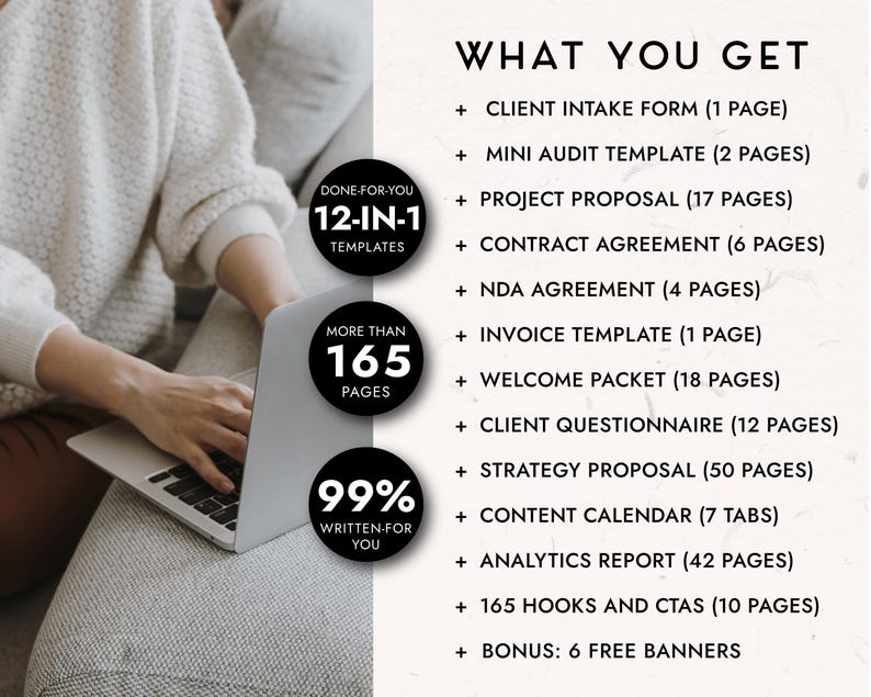 Social Media Manager Starter Kit , Social Media Manager Bundle, Content Planner, Onboarding client, Welcome Package, Client Questionnaire image 2