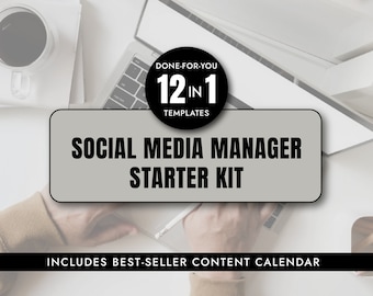 Social Media Manager Starter Kit , Social Media Manager Bundle, Content Planner, Onboarding client, Welcome Package, Client Questionnaire