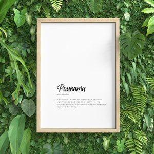 Pounamu Meaning Perfect GIFT! Definition Wall Art Home Decor NZ Prints Cultural Wall Art New Zealand Parents Maori Indigenous Kiwis!